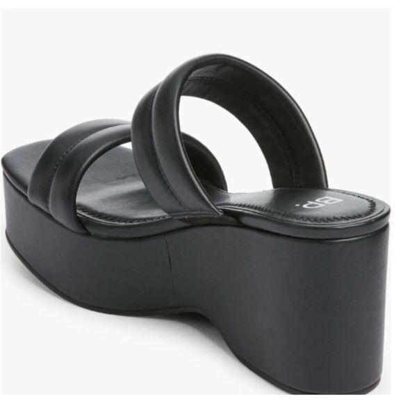 NEW Platform Wedge Black BP Heel Sandals Womens 9.5 - Picture 5 of 6